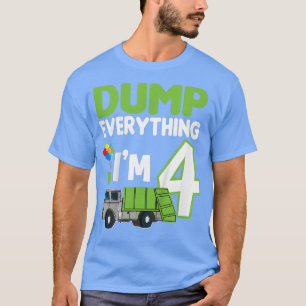 Kinderen vuilniswagen 4de verjaardag jongen, Recyc T-shirt