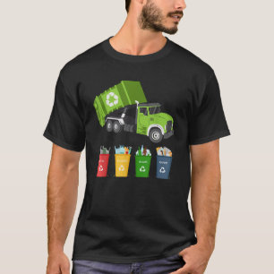 Kinderen vuilniswagen afval recycling T kleding T-shirt
