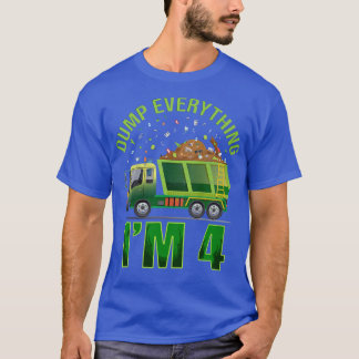 Kinderen vuilniswagen gooit alles weg Ik ben 4 vui T-shirt