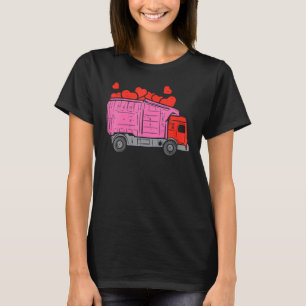 Kinderen Vuilwagen Harten Peuter Jongens Valentijn T-shirt