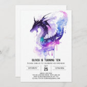 Kinderen vuurspuwende draak Verjaardag Kaart (Voorkant / Achterkant)