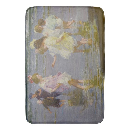 Kinderen Waden op het strand (door E.H. Potthast) Badmat (Voorkant Verticaal)