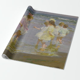 Kinderen Waden op het strand (door E.H. Potthast) Cadeaupapier