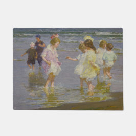 Kinderen Waden op het strand (door E.H. Potthast) Deurmat