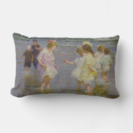 Kinderen Waden op het strand (door E.H. Potthast) Kussen