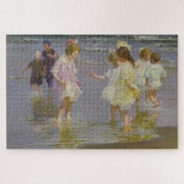 Kinderen Waden op het strand (door E.H. Potthast) Legpuzzel