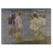 Kinderen Waden op het strand (door E.H. Potthast) Snijplank (Voorkant)