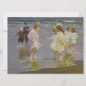 Kinderen wadend op het strand (van E.H. Potthast) Kaart (Voorkant)