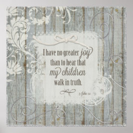 Kinderen wandelen in de waarheid - 3 Johannes 1:4 Poster