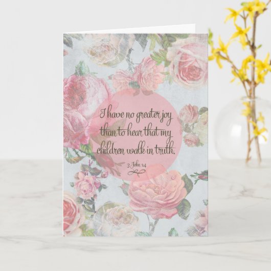 Kinderen Wandelen in Waarheid - Moederdag kaart (Gele Bloem)