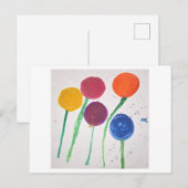 Kinderen Watercolor Aankondiging Briefkaart (Voorkant / Achterkant)