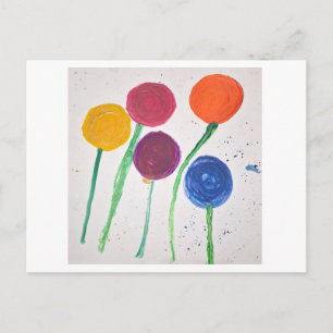 Kinderen Watercolor Aankondiging Briefkaart