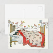 Kinderen werden in hun bedden alle snuffel nesteld feestdagenkaart (Voorkant / Achterkant)