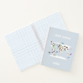 Kinderen Wereldkaart Dieren Dagboek Notitieboek (Binnen)