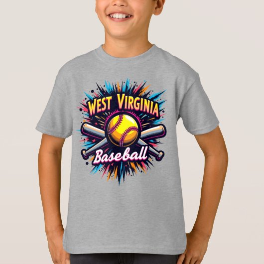 Kinderen West Virginia honkbal T-shirt (Voorkant)