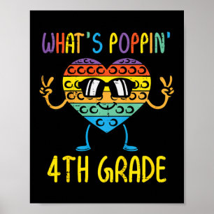 Kinderen Whats Poppin 4de klas hart gefrummel Pop Poster