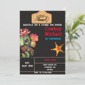 Kinderen Wild West Cactus Verjaardag Jongen Kaart (Staand voorkant)