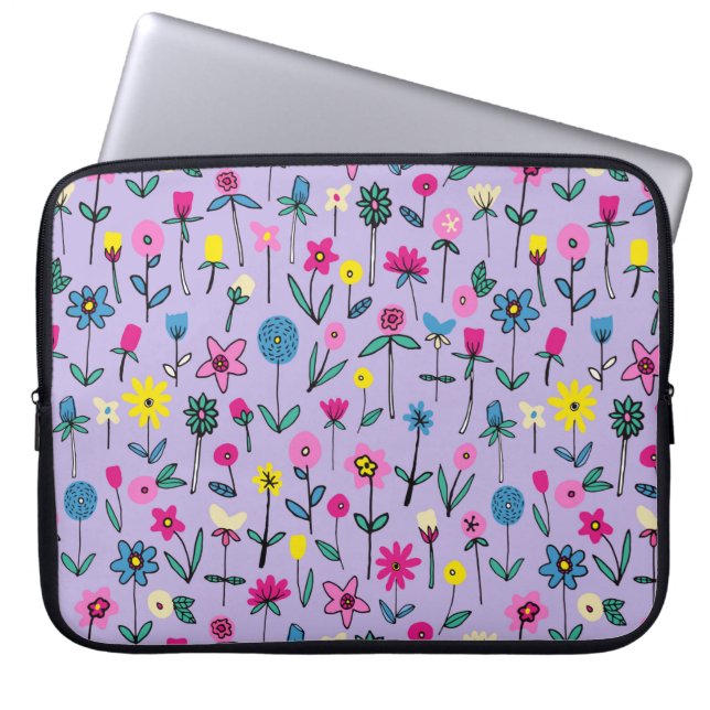 Kinderen Wilde bloem seringen bloementuin Laptop Sleeve (Voorkant)