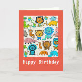 Kinderen wilde dieren, Kaart (Voorkant)