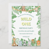 Kinderen Wilde Eén Verjaardags Plat Bedankkaart (Voorkant)