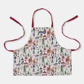 Kinderen Winter Bosdieren Kerst Koken Schort (Voorkant)