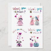 Kinderen Wollen Dieren 4xValentijnskaart Feestdagenkaart (Voorkant)