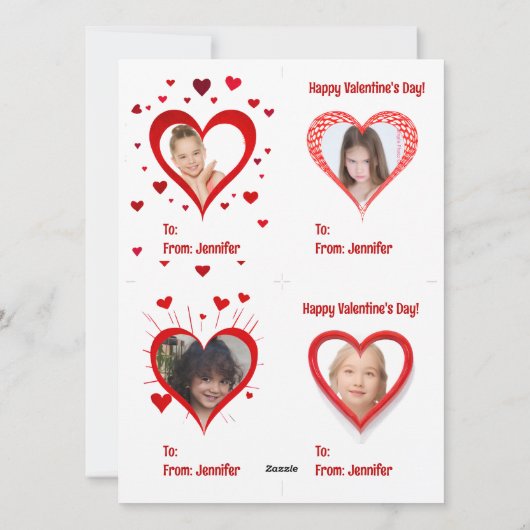 Kinderen Wollen Dieren 4xValentijnskaart Feestdagenkaart (Achterkant)