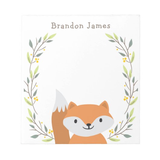 Kinderen Woodland Fox Notitieblok (Voorkant)