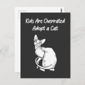 Kinderen worden overbelast, een kat met een sfonke briefkaart (Voorkant / Achterkant)