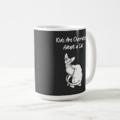 Kinderen worden overbelast, een kat met een sfonke koffiemok (Voorkant rechts)