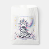 Kinderen Zebra Eenhoorn Regenboog Verjaardagsfeest Bedankzakje (Voorkant)