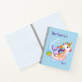 Kinderen Zeemeermin En Eenhoorn Schets Notitieboek (Binnen)