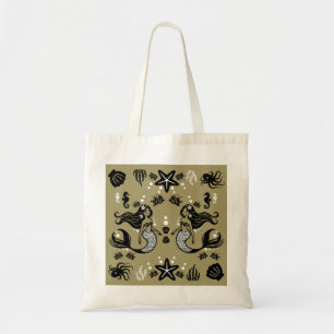 Kinderen Zeemeermin Goud Strand Tote Bag