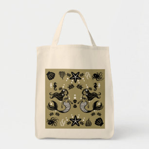 Kinderen Zeemeermin Goud Strand Tote Bag