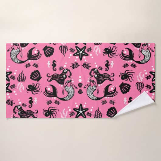 Kinderen Zeemeermin Roze Badhanddoek (Badhanddoek)