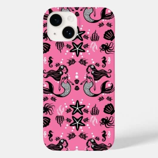 Kinderen Zeemeermin Roze Case-Mate iPhone Case (Achterkant)