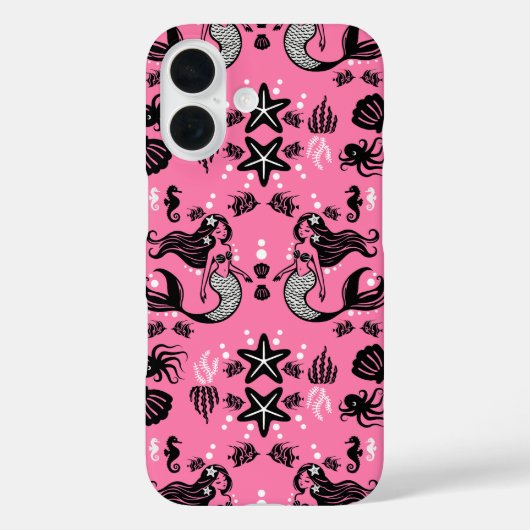 Kinderen Zeemeermin Roze Case-Mate iPhone Case (Achterkant)