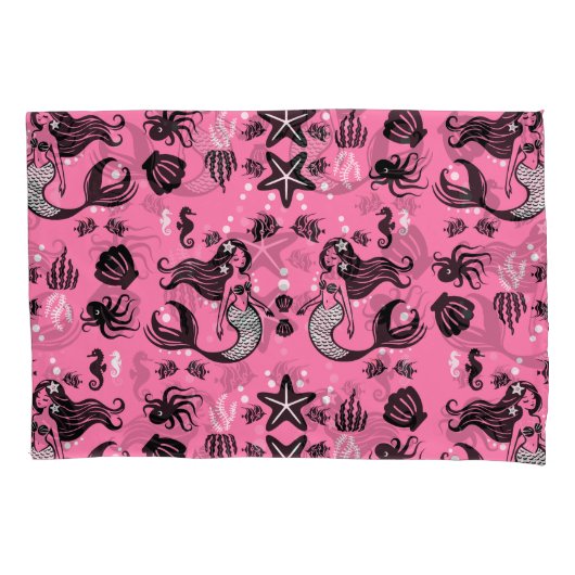 Kinderen Zeemeermin Roze Kussensloop (Voorkant)