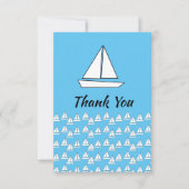 Kinderen Zeilboot Verjaardagsfeestje  Bedankkaart (Voorkant)