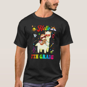 Kinderen Zevende Klas Team Cute Llama Luiaard Teru T-shirt