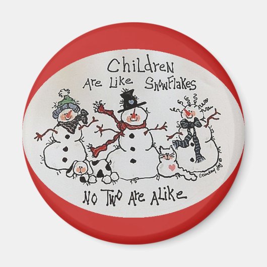 Kinderen zijn als sneeuwvlokken magneet (Voorkant)