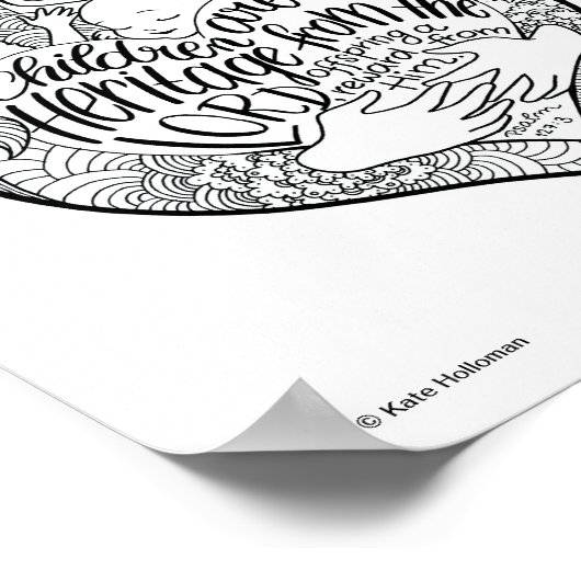 Kinderen zijn een erfenis van de Heer - Kunstprint Poster (Hoek)