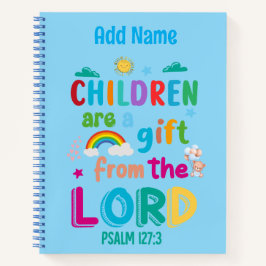 "Kinderen zijn een gave van de Heer" (jongen - bla Notitieboek