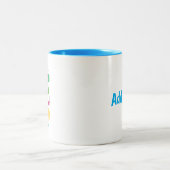 "Kinderen zijn een geschenk" - Made-to-Order Blue Tweekleurige Koffiemok (Center)