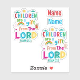 Kinderen zijn een geschenk van de Heer" Custom-Cut Sticker