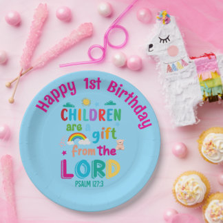 "Kinderen zijn een geschenk van de Heer" op maat ( Papieren Bordje