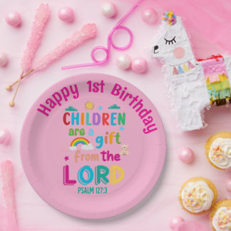 "Kinderen zijn een geschenk van de Heer" op maat ( Papieren Bordje