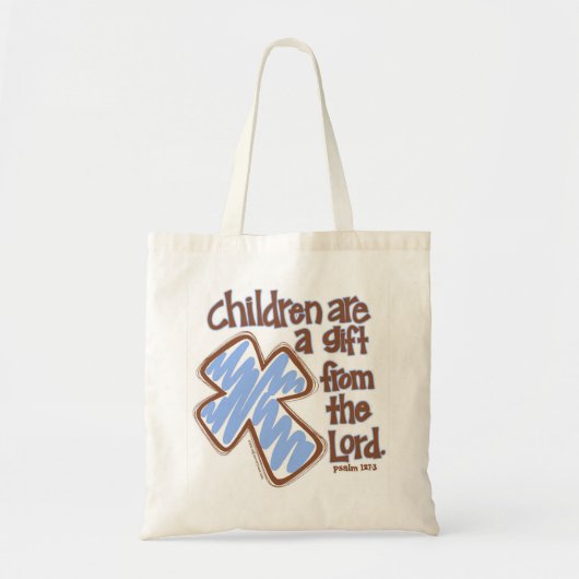 "Kinderen zijn een geschenk van de Heer" Psalm 127 Tote Bag (Voorkant)