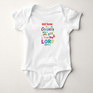 "Kinderen zijn een geschenk van de Heer" (Rood) Romper