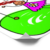 Kinderen zijn een geweldige Cute Cartoon Stick Fig Poster (Hoek)